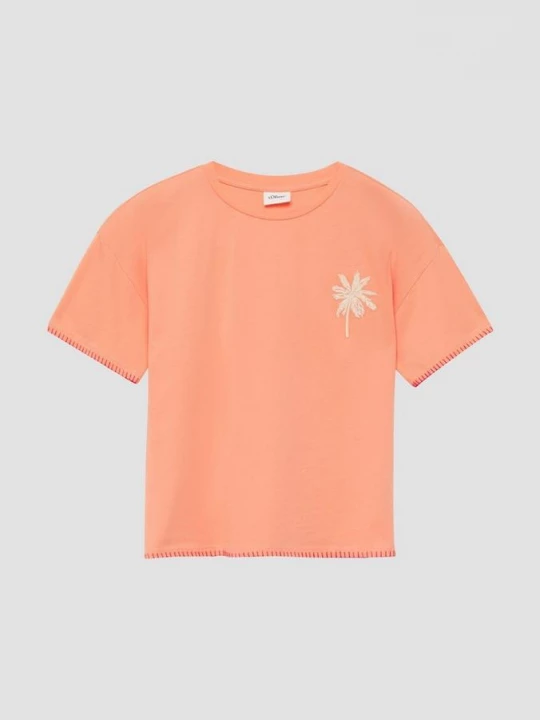 Foto van product T-shirt met borduursel in boxy pasvorm s.Oliver
