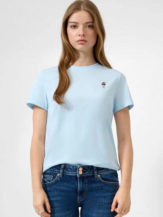 Foto van product T-shirt met borduursel QS blauw