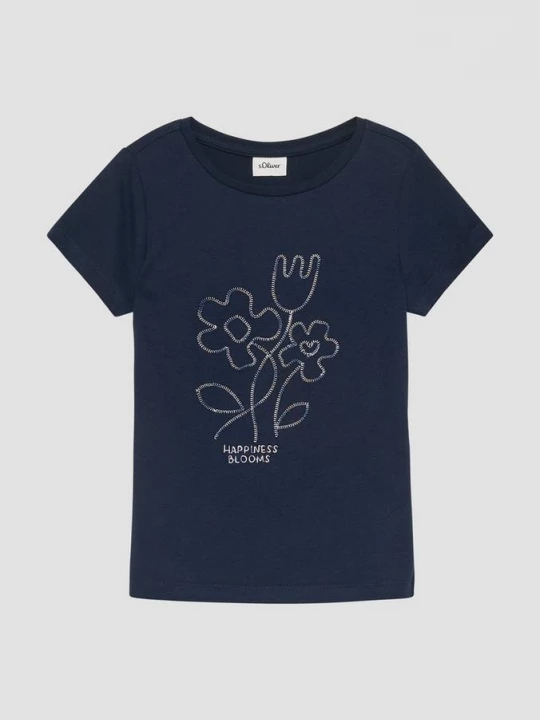 Foto van product T-shirt met borduursel s.Oliver blauw