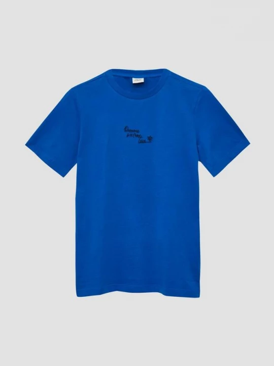 Foto van product T-shirt met borduursel s.Oliver blauw