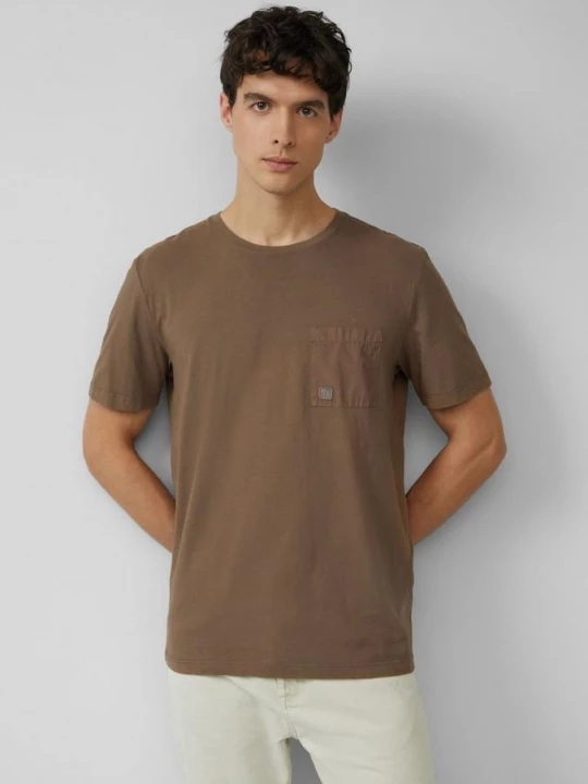 Foto van product T-shirt met borstzak en garment dye s.Oliver bruin