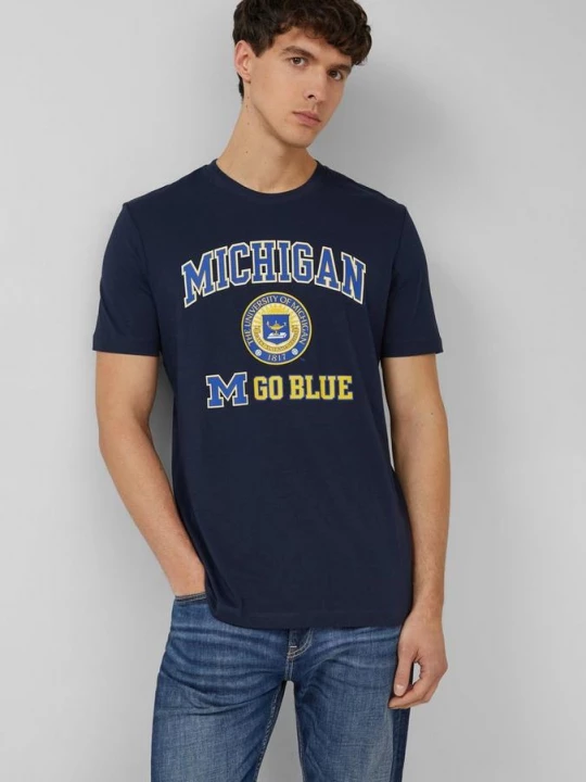Foto van product T-shirt met college artwork s.Oliver blauw