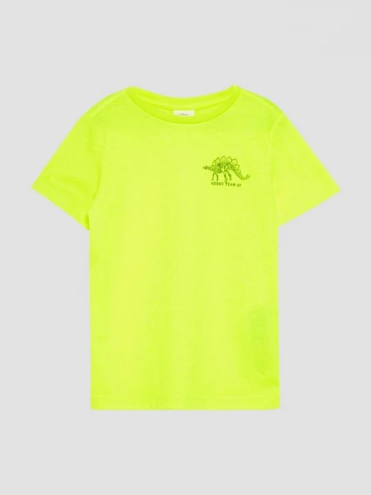 Foto van product T-shirt met een kleine print op de borst s.Oliver geel