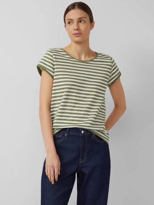 Foto van product T-shirt met gerolde randen en vlamgarenstructuur s.Oliver