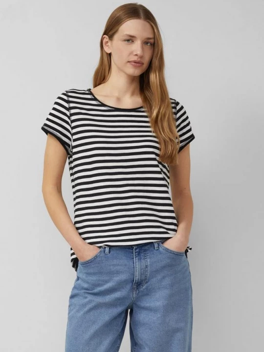 Foto van product T-shirt met gerolde randen en vlamgarenstructuur s.Oliver
