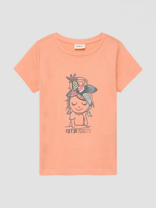 Foto van product T-shirt met glitterprint s.Oliver