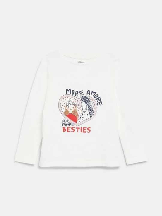 Foto van product T-shirt met glitterprint s.Oliver