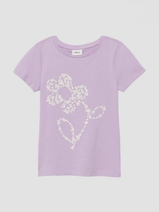 Foto van product T-shirt met glitterprint s.Oliver