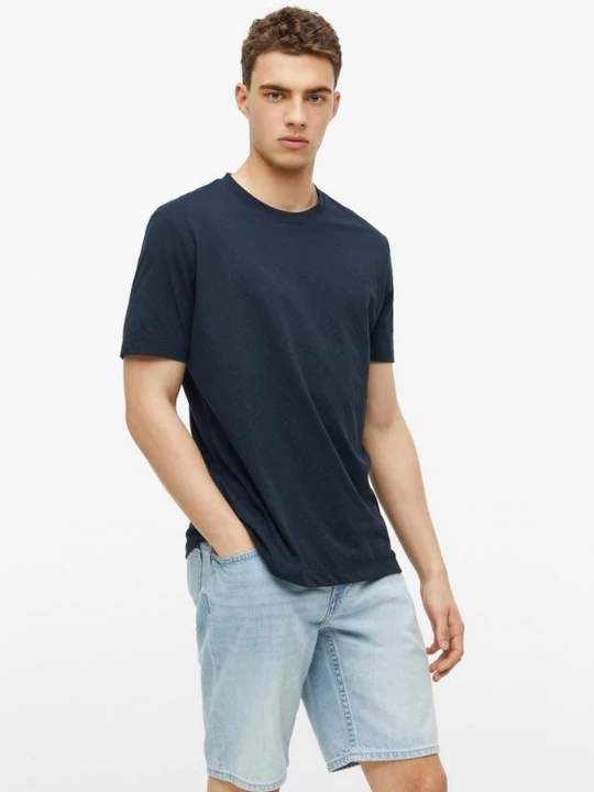Foto van product T-shirt met jacquardstructuur s.Oliver blauw