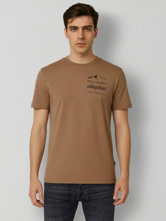 Foto van product T-shirt met katoenen voorprint s.Oliver bruin