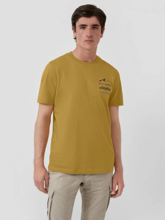 Foto van product T-shirt met katoenen voorprint s.Oliver geel