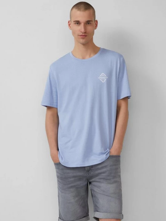 Foto van product T-shirt met kleine print QS blauw