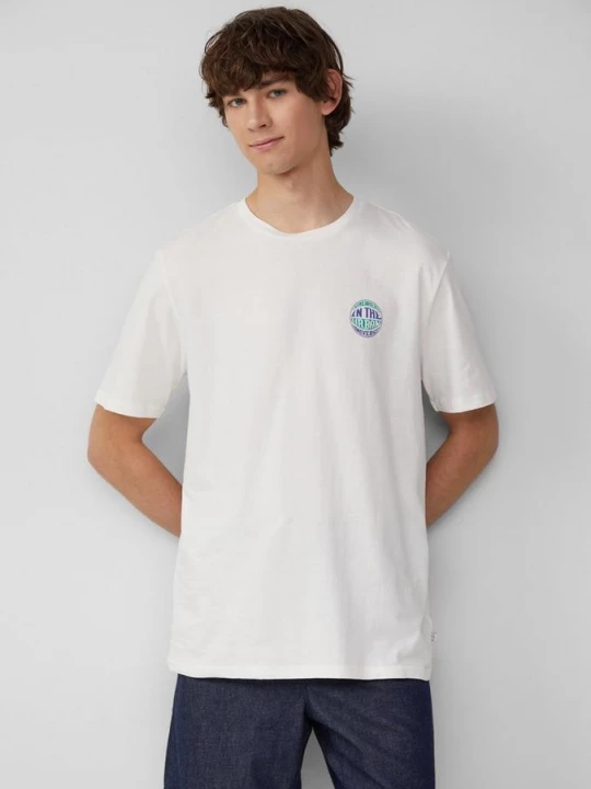 Foto van product T-shirt met kleine print QS crème