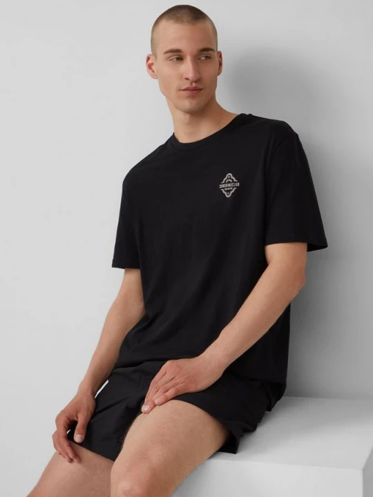 Foto van product T-shirt met kleine print QS zwart