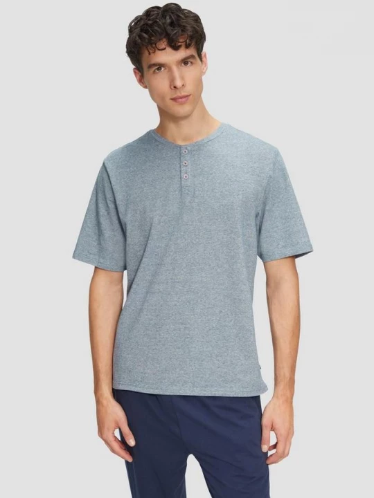 Foto van product T-shirt met korte knoopsluiting s.Oliver blauw