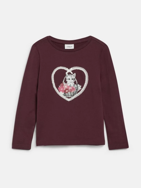 Foto van product T-shirt met kunstafbeelding s.Oliver rood