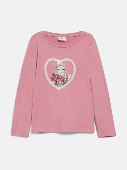Foto van product T-shirt met kunstafbeelding s.Oliver roze