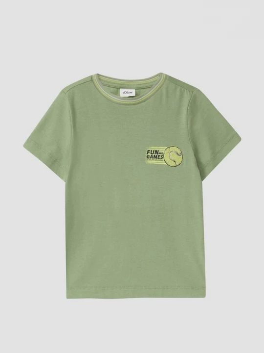 Foto van product T-shirt met kunstwerk s.Oliver groen