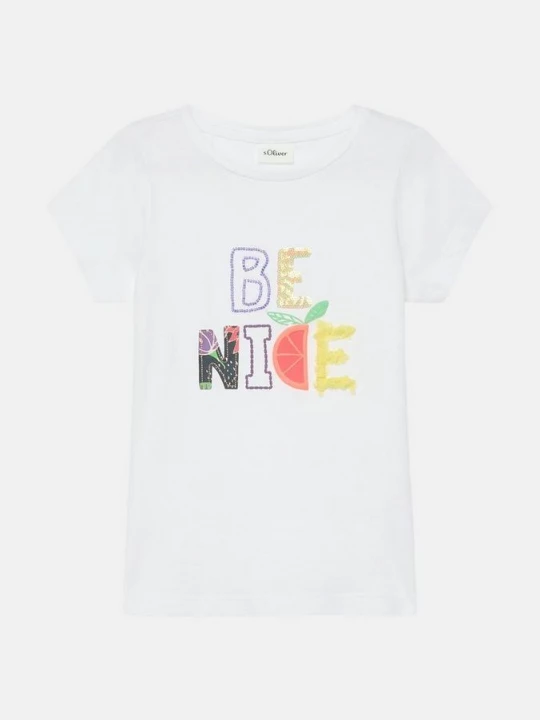 Foto van product T-shirt met kunstwerk s.Oliver wit