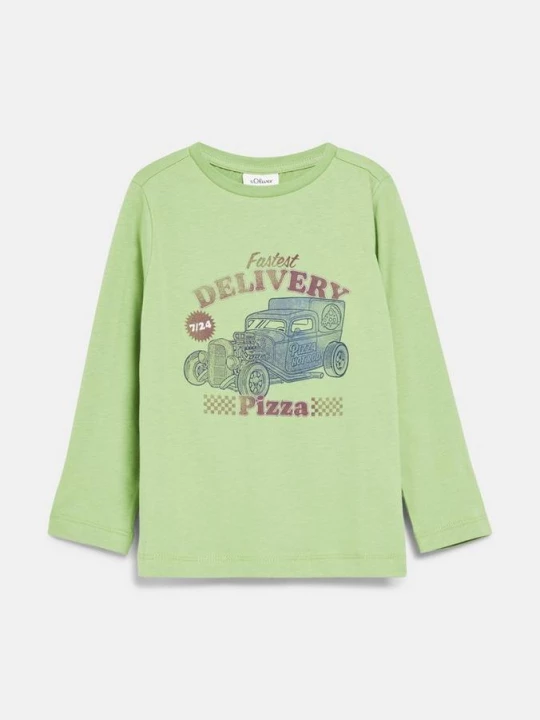 Foto van product T-shirt met lange mouwen en print s.Oliver groen