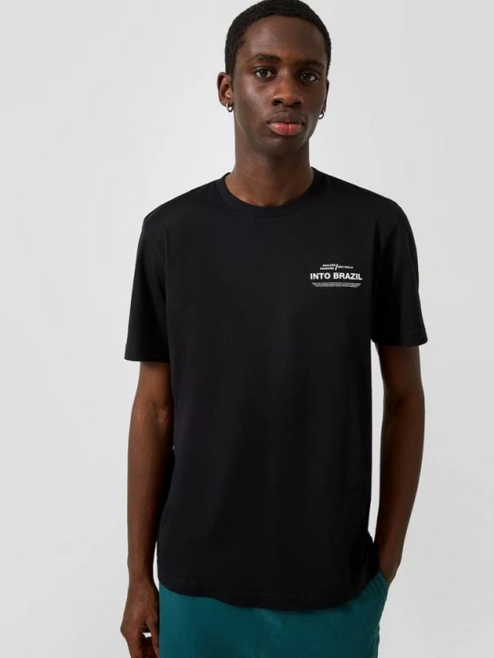 Foto van product T-shirt met letterprint QS zwart