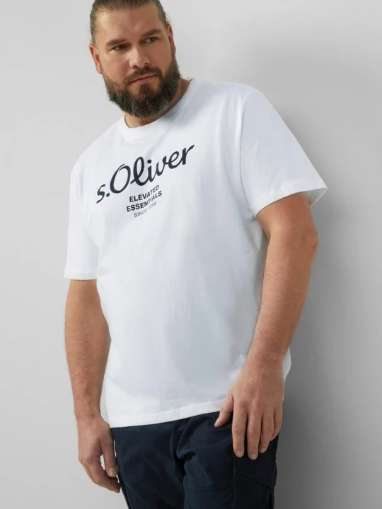 Foto van product T-shirt met logoprint s.Oliver wit
