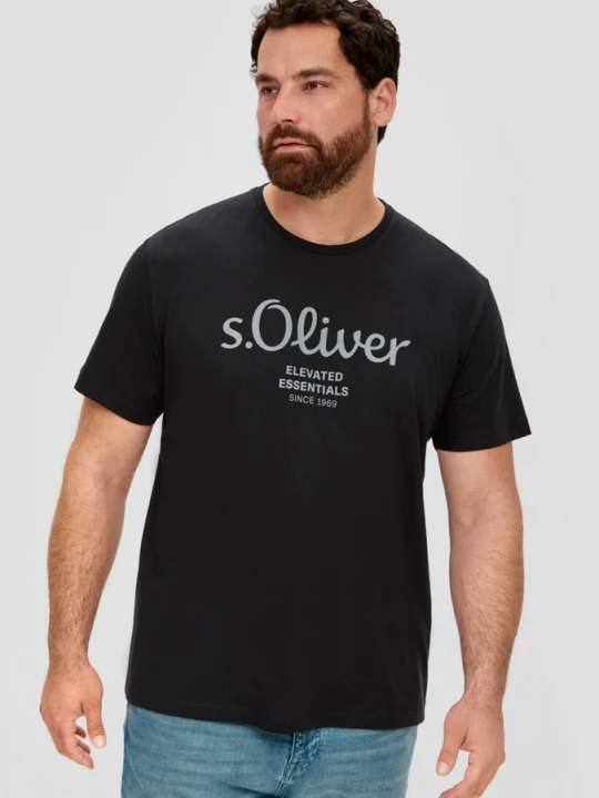 Foto van product T-shirt met logoprint s.Oliver zwart