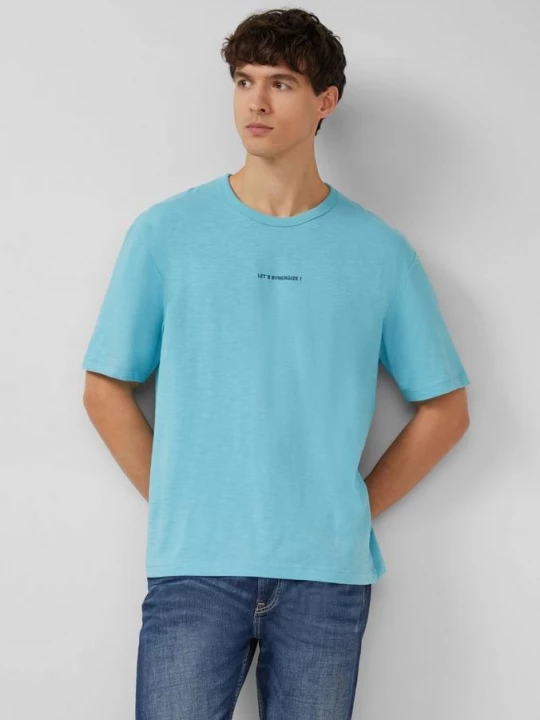 Foto van product T-shirt met moderne pasvorm en voor- en achterprints s.Oliver