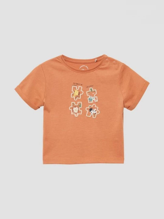Foto van product T-shirt met mouwomslag en print op de voorkant s.Oliver