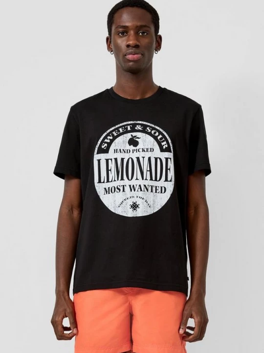 Foto van product T-shirt met opdruk QS zwart