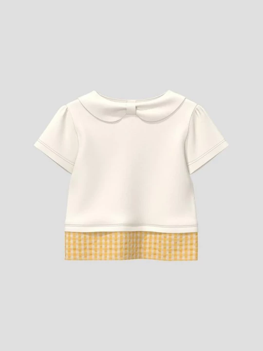 Foto van product T-shirt met opstaande kraag en geruite inzet s.Oliver