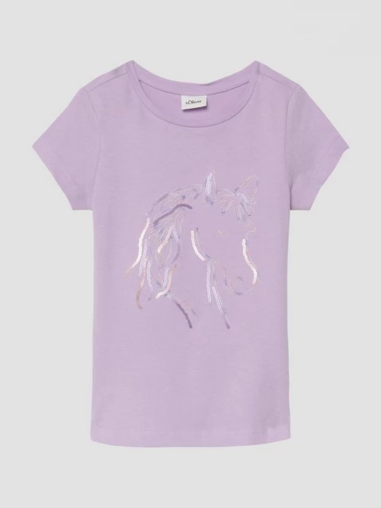 Foto van product T-shirt met pailletten en borduursel s.Oliver