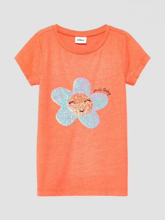Foto van product T-shirt met paillettenpatroon in A-vorm s.Oliver