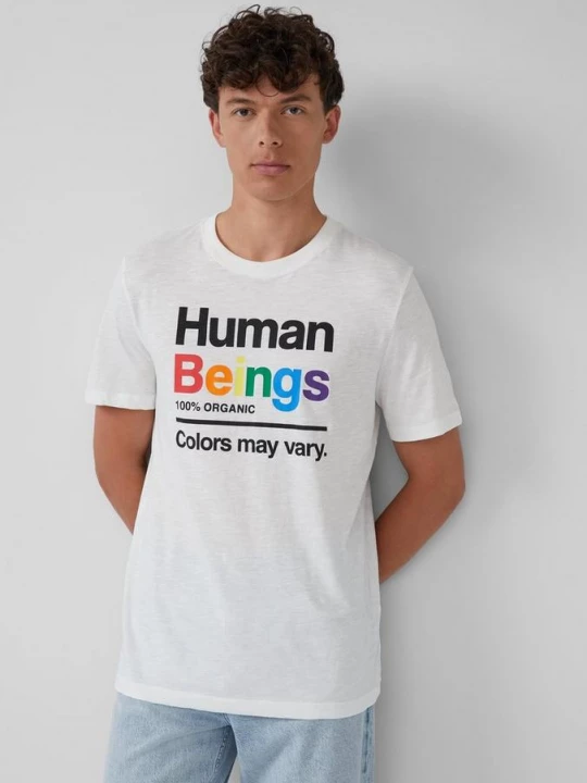 Foto van product T-shirt met Pride-motief s.Oliver wit