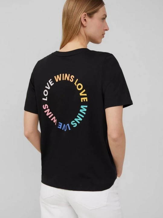 Foto van product T-shirt met Pride-motief s.Oliver zwart
