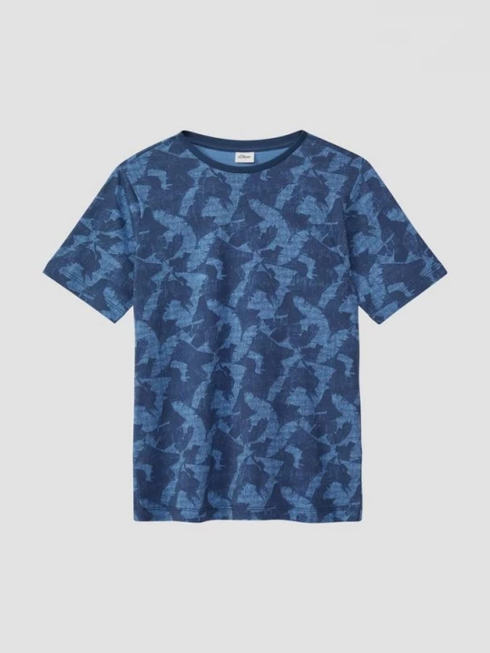 Foto van product T-shirt met print all-over s.Oliver blauw