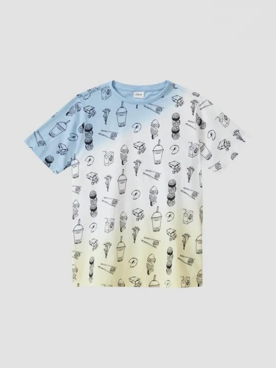 Foto van product T-shirt met print all-over s.Oliver wit