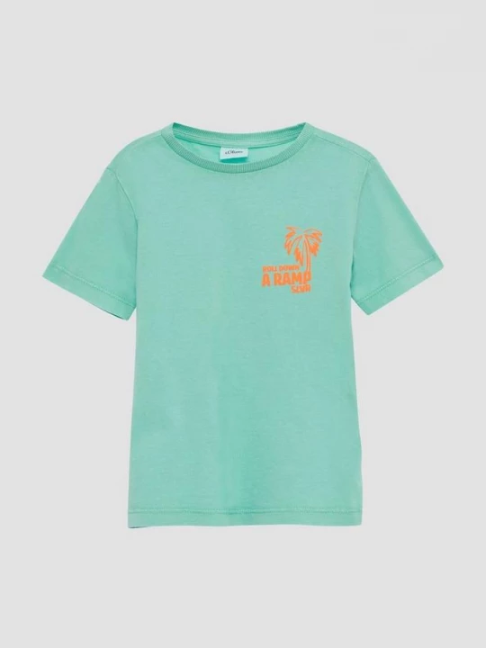 Foto van product T-shirt met print en gewassen effect s.Oliver