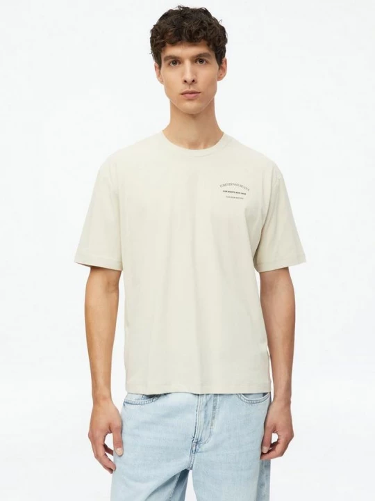 Foto van product T-shirt met print in moderne pasvorm s.Oliver beżowy