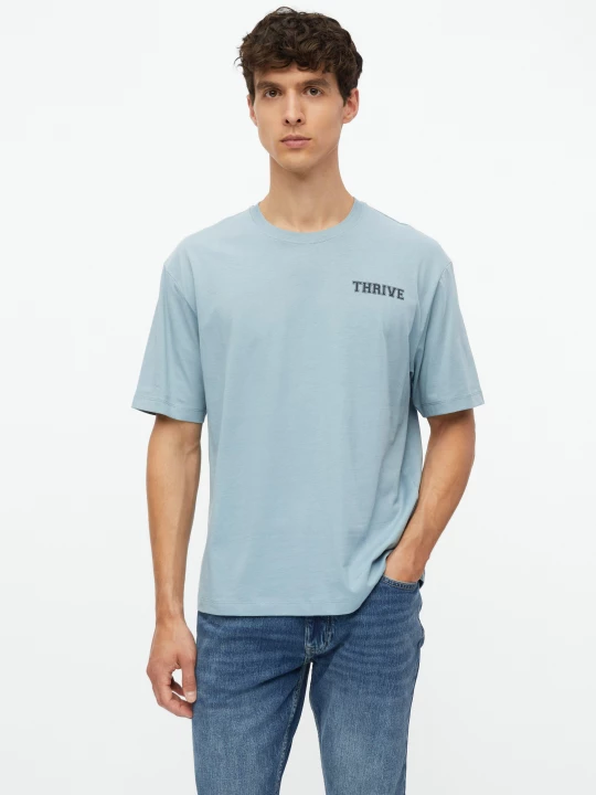 Foto van product T-shirt met print in moderne pasvorm s.Oliver blauw