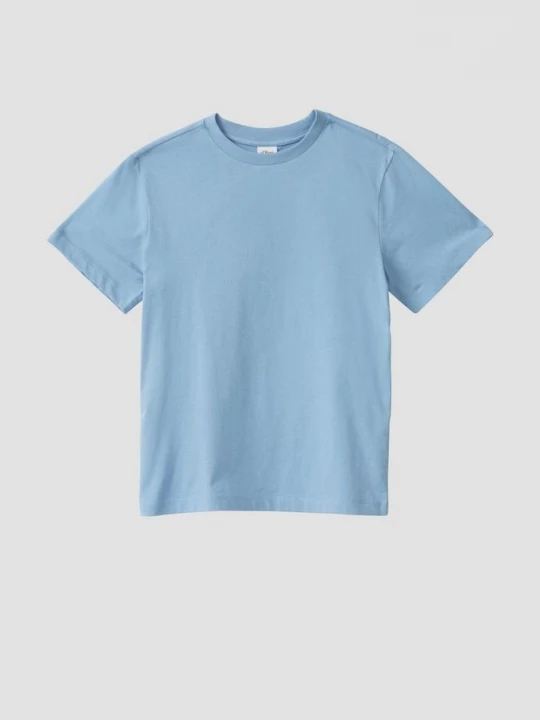 Foto van product T-shirt met print op de achterkant en oversized schouders s.Oliver blauw