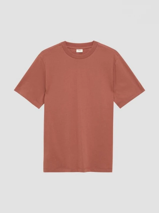 Foto van product T-shirt met print op de achterkant en oversized schouders s.Oliver rood