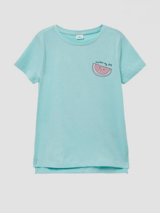 Foto van product T-shirt met print op de voor- en achterkant in een loose fit s.Oliver