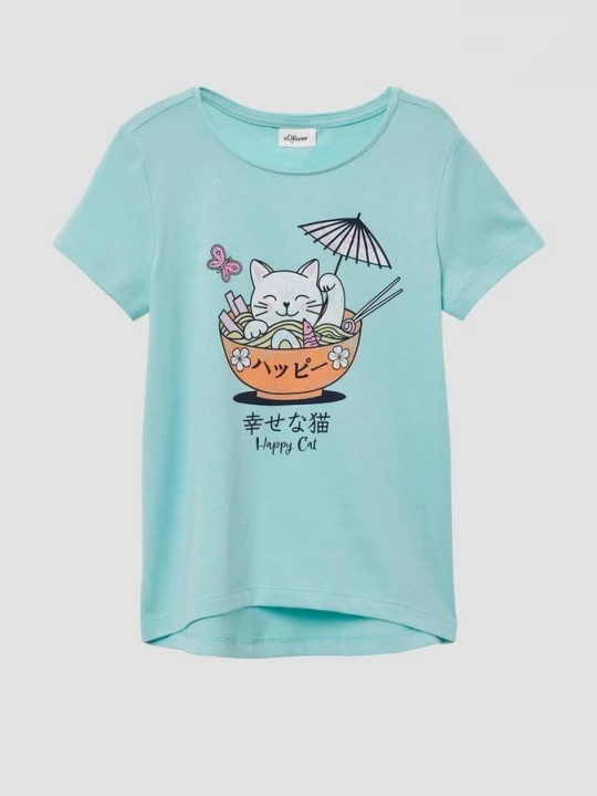 Foto van product T-shirt met print op de voorkant in een loose fit s.Oliver
