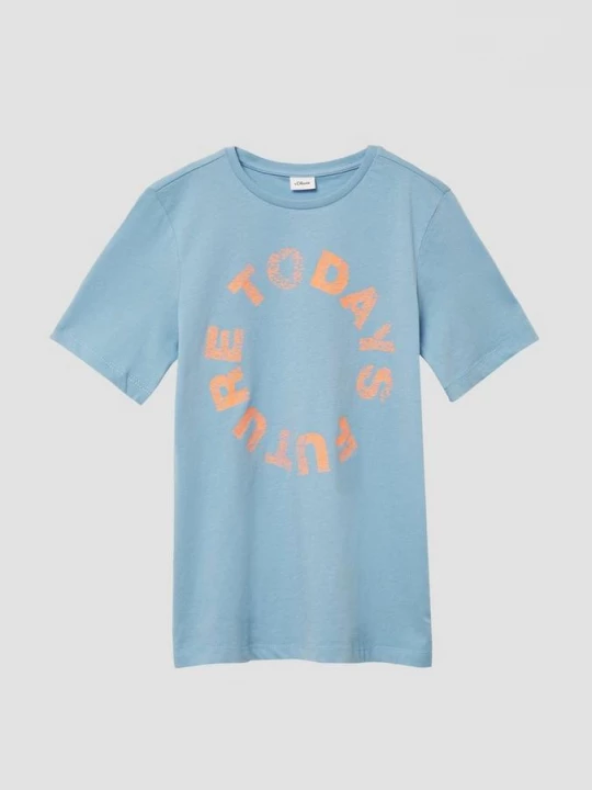 Foto van product T-shirt met print op de voorkant s.Oliver blauw