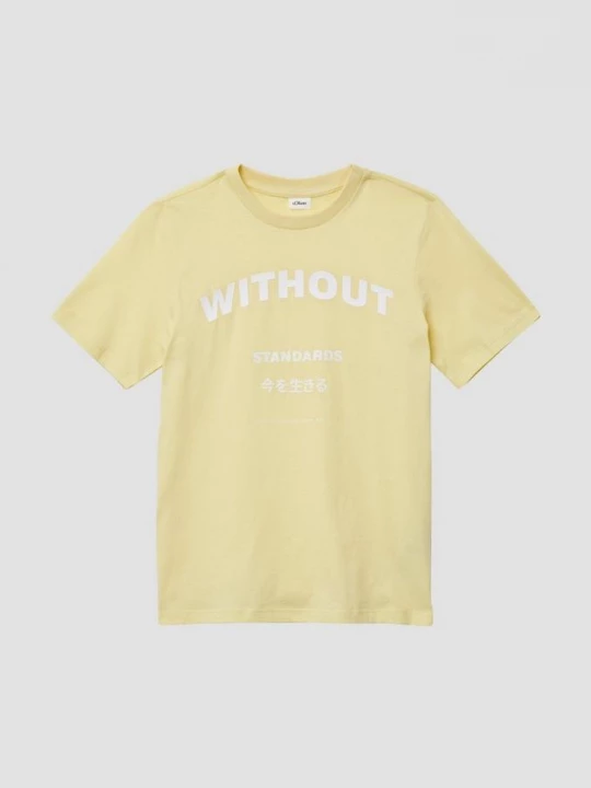 Foto van product T-shirt met print op de voorkant s.Oliver geel
