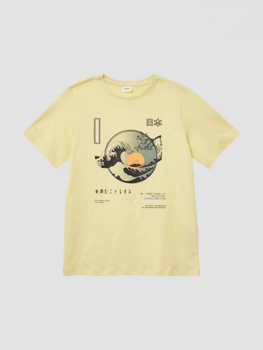 Foto van product T-shirt met print op de voorkant s.Oliver geel