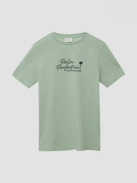 Foto van product T-shirt met print op de voorkant s.Oliver groen