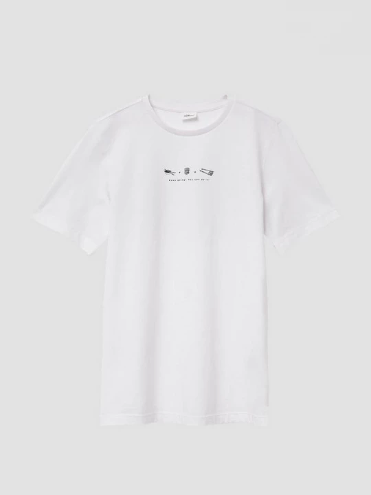 Foto van product T-shirt met print op de voorkant s.Oliver wit