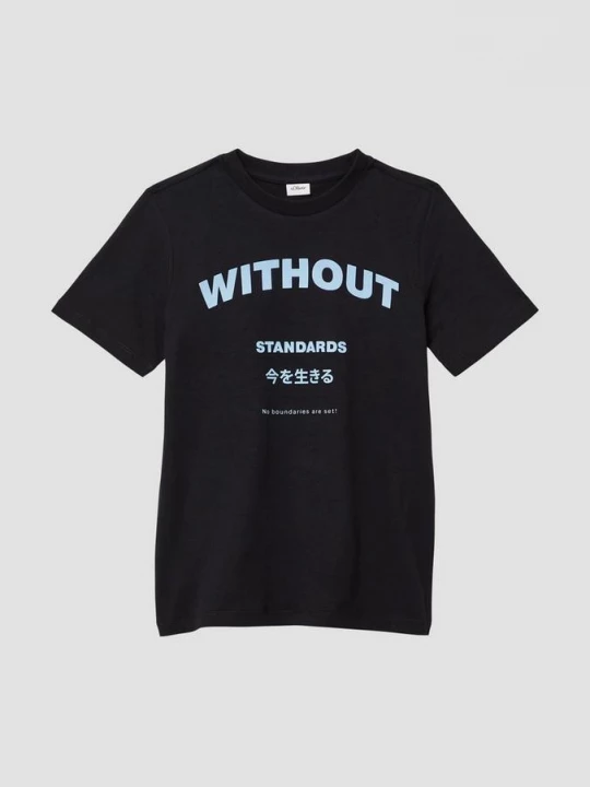 Foto van product T-shirt met print op de voorkant s.Oliver zwart